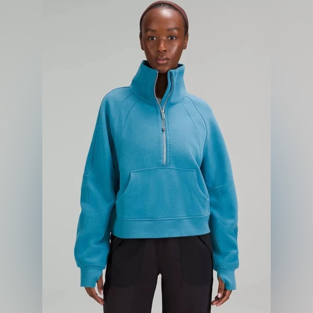 Lululemon Scuba Oversized Funnel Neck Half Zip - XS/S - Oceanic Blue